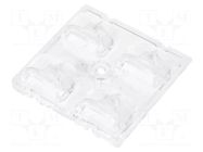 LED lens; square; transparent; H: 8.3mm; Body dim: 50x50mm LEDIL