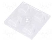 LED lens; square; transparent; H: 8.05mm; Body dim: 50x50mm LEDIL