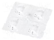 LED lens; square; transparent; H: 6mm; Body dim: 50x50mm LEDIL