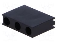 LED housing; 3mm; polyamide; angular; black; UL94V-2; H: 17mm FIX&FASTEN
