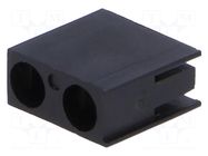 LED housing; 3mm; polyamide; angular; black; UL94V-2; H: 9.7mm FIX&FASTEN