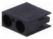 LED housing; 3mm; polyamide; angular; black; UL94V-2; H: 9.7mm FIX&FASTEN