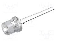 LED; 8mm; white cold; 3000÷4200mcd; 140°; Front: flat; No.of term: 2 OPTOSUPPLY