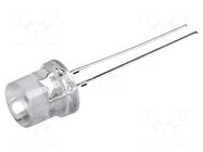 LED; white cold; 8mm; 3000÷4200mcd; 140°; Front: flat; 2.9÷3.6VDC OPTOSUPPLY
