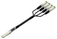 CABLE ASSY, QSFP PLUG-4 X SFP PLUG, 3M