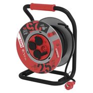 Metal cable reel, rubber-rubber, 4s, 25m, 1.5mm2, EMOS