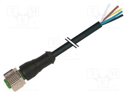 Connection lead; M12; PIN: 12; straight; 3m; plug; 30VAC; 1.5A; PUR MURR ELEKTRONIK 7000-19041-7020300