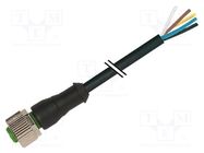 Connection lead; M12; PIN: 12; straight; 3m; plug; 30VAC; 1.5A; PUR MURR ELEKTRONIK