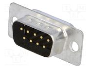 D-Sub; PIN: 9; plug; male; for cable; soldering MH CONNECTORS