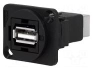 Adapter; USB A socket,USB B socket; FT; USB 2.0; plastic; 19x24mm CLIFF