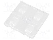 LED lens; square; transparent; LH351Z,TL1L4,XP-G; H: 5.18mm LEDIL