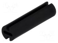 Spacer sleeve; LED; Øout: 4.5mm; ØLED: 3mm; L: 17mm; black; UL94V-2 FIX&FASTEN