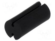 Spacer sleeve; LED; Øout: 5mm; ØLED: 5mm; L: 11mm; black; UL94V-2 FIX&FASTEN