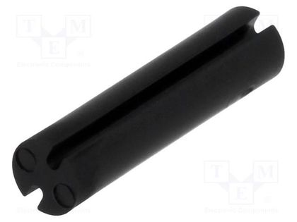 Spacer sleeve; LED; Øout: 5mm; ØLED: 5mm; L: 20.2mm; black; UL94V-2 FIX&FASTEN FIX-LEDT-20