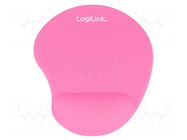 Pad; pink; mouse,wrist; Features: gel LOGILINK