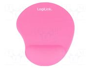 Pad; pink; mouse,wrist; gel LOGILINK