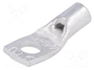 Tip: ring tube; M5; 6mm2; crimped; for cable; tinned; L: 23mm; copper OUNEVA