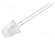 LED; blue; 8mm; 4200÷5200mcd; 30°; Front: convex; 2.9÷3.6VDC OPTOSUPPLY