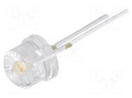 LED; orange; 8mm; 140°; Front: convex; 5.7÷7.8VDC; No.of term: 2 OPTOSUPPLY