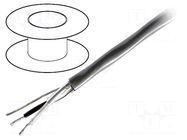 Wire; 1x2x18AWG; stranded; Cu; shielded,Al-PET foil; chrome; 152m BELDEN