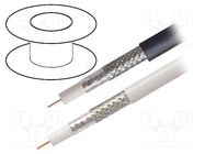 Wire: coaxial; H126,RG6; solid; Cu; FRNC; white; 100m; Øcable: 6.9mm BELDEN