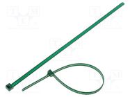 Cable tie; multi use; L: 195mm; W: 4.7mm; polyamide; 245N; green HELLERMANNTYTON