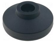 Foot; with no-slip disk; Base dia: 50mm; polyamide; H: 19mm ELESA+GANTER