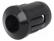 LED holder; 5mm; one-piece; black; UL94V-2; L: 12.5mm; polyamide FIX&FASTEN