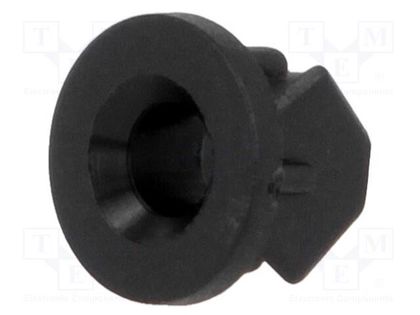 LED holder; 3mm; one-piece; black; UL94V-2; L: 6.5mm; Mat: polyamide FIX&FASTEN FIX-LED3-19