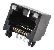 RJ45 CONN, JACK, 8P8C, 1PORT, TH