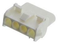 CONNECTOR HOUSING, RCPT, 4POS, 6.35MM