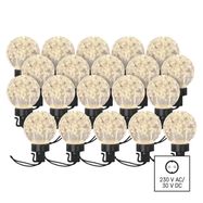 LED light chain – 20x party bulbs, 7.6 m, outdoor and indoor, warm white, EMOS