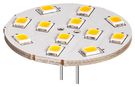 LED Disc Spotlight, 2 W, white - base G4, equivalent to a 20 W halogen lamp, warm white, not dimmable