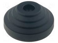 Foot; with no-slip disk; Base dia: 60mm; polyamide; H: 24mm ELESA+GANTER