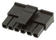 CONNECTOR HOUSING, RCPT, 6POS