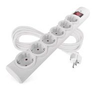 Surge protector – 6 sockets, 5 m, white, EMOS