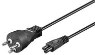 Mains Connection Cable Denmark, 2 m, Black - Danish male (type K, DS-60884-2 D1) > Device socket C5