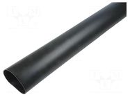 Heat shrink sleeve; glued; 3.5: 1; 63mm; L: 1m; black HELLERMANNTYTON