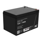 Rechargeable battery AGM 12V 14Ah Maintenancefree for UPS ALARM, Green Cell