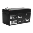 Rechargeable battery AGM 12V 1.2Ah Maintenancefree for UPS ALARM, Green Cell