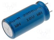 Capacitor: electrolytic; low ESR; THT; 2200uF; 10VDC; Ø12.5x25mm VISHAY