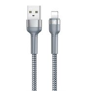 Cable USB Lightning Remax Jany Alloy, 1m, 2.4A (silver), Remax