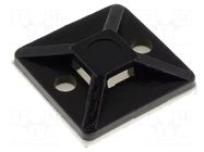 Holder; self-adhesive; polyamide; UL94V-2; black; FH: 3.1mm; L: 19mm HELLERMANNTYTON