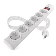 Surge protector – 6 sockets, 1.5 m, white, EMOS