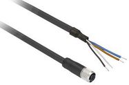 SENSOR CORD, 4P M12 RCPT-FREE END, 20M