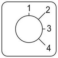 LEGEND PLATE, CAM SWITCH, 45MM X 45MM