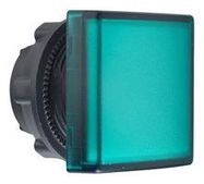 PILOT LIGHT HEAD, GREEN, SQUARE, 22MM