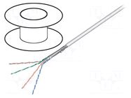 Wire; SF/UTP; 4x2x26AWG; 5e; stranded; Cu; Insulation: PVC; grey GOOBAY