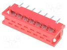 Wire-board; adapter; PIN: 14; IDC,THT; on PCBs,for ribbon cable CONNFLY