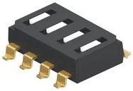 DIP SW, 4CKT, SPST, 0.025A/24VDC, SMD